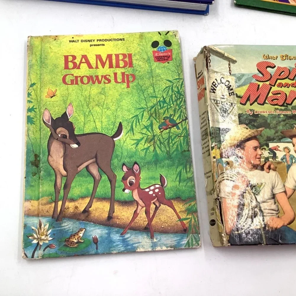 4 Books Disney Bedtime Favorites Treasury of Tales Spin Marty Bambi Jungle Book